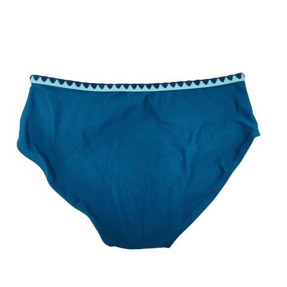 Blue 2-Piece Girls Bikini Set With Triangle Trim & Sheer Cover-Up Size 11-12Y - Picture 8 of 8